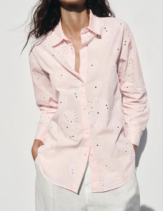 Розова риза Зара размер S