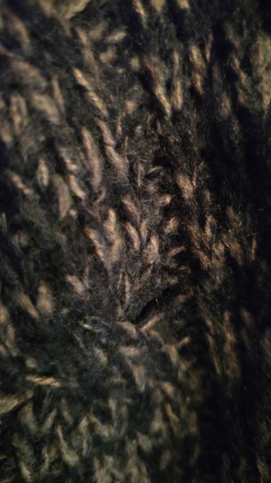 Miss Ashley - cardigan tricotat cu guler șal, maro, XL