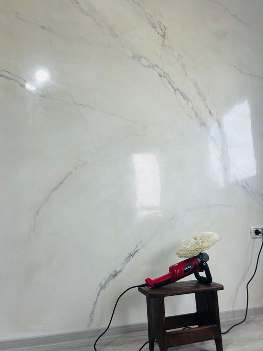 Aspect de marmură  piatra naturala  finisaj decorativ stuco casa Iasi