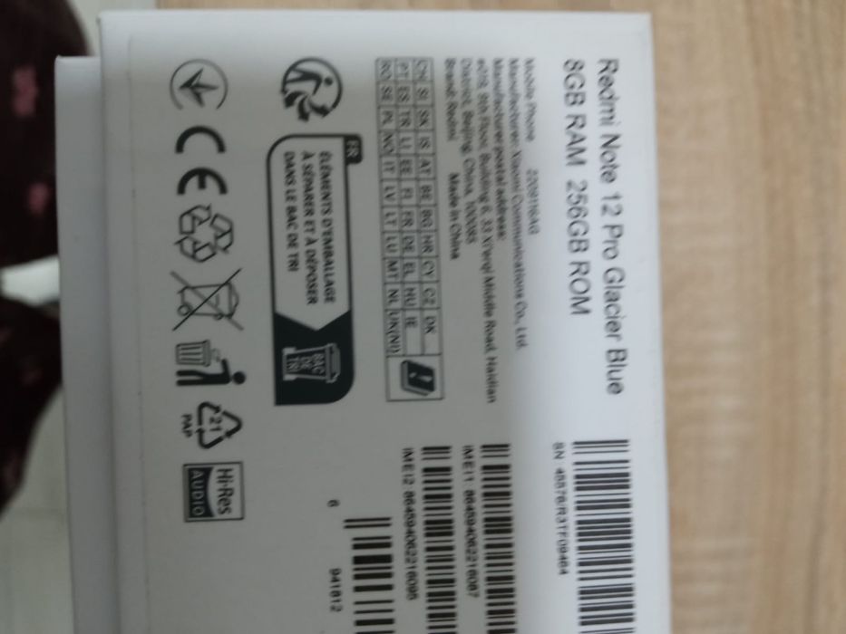 Xiaomi Redmi note 12 pro ,8 GB,256 GB