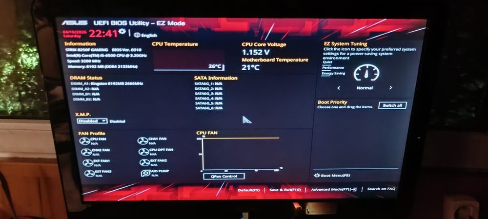 Rog Strix B250F Gaming +i5 6500