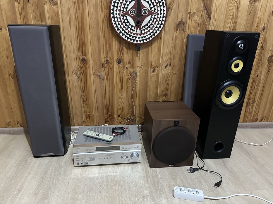 Sistem Sony: receiver + 2 boxe + subwoofer