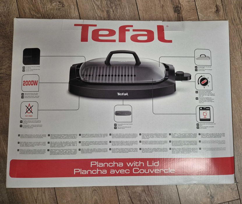 Електрическа скара Tefal Plancha (Health Multi Grill, модел CB6A0830), 2000W