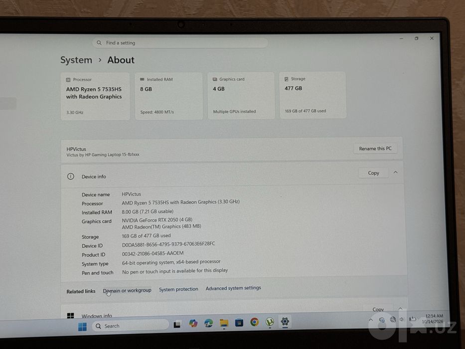 HP Victus 15 Gaming — Ryzen 5 / RTX 2050