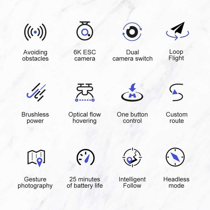 Drona Alhena®, 8K, Mod mentinere altitudine, 3D, Foto/Video, S2S