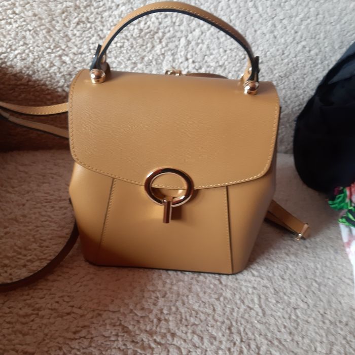 Rucsac piele culoare mustar