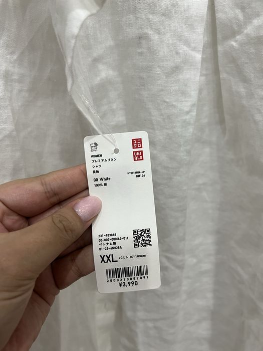 Uniqlo рубашка лен