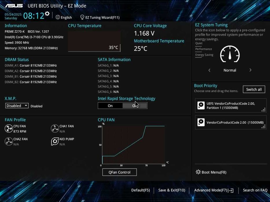 Дъно Дънна платка ASUS PRIME Z270-K 1151 DDR4 M.2 OVERCLOCK