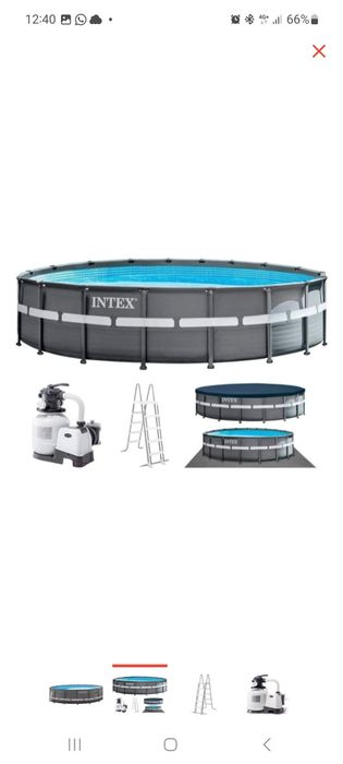 Бассейн интекс 5метров, глубина 150