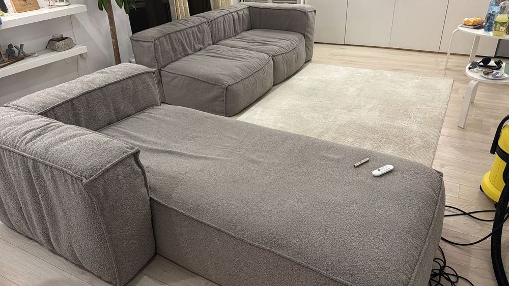 Canapea colțar modular Mille Milano premium, umplutură pene, aprox. 310 x 220 cm