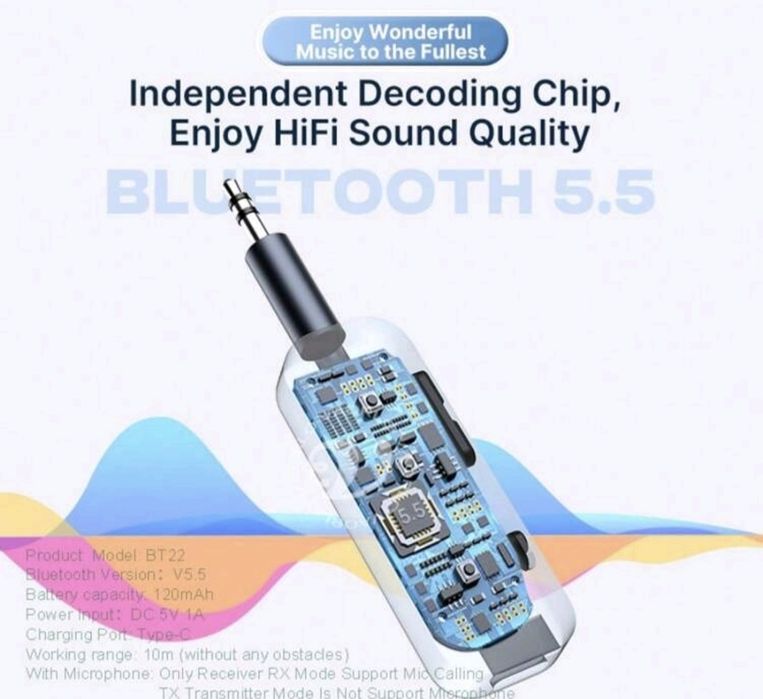 Два модела безжичен аудио 5.3 и 5.5 приемник за автомобил и други устр