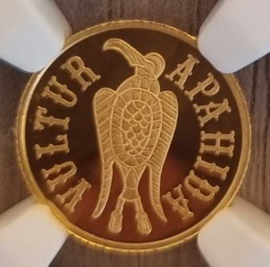 Moneda istoria aurului BNR Vulturul de la Apahida, gradata NGC PF 69