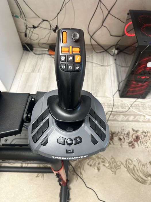 Volan Gaming PXN VD4 Bundle cu Stand NEXT LEVEL RACING Wheel Stand Lite 2.0 si JoyStick THRUSTMASTER SimTask FarmStick