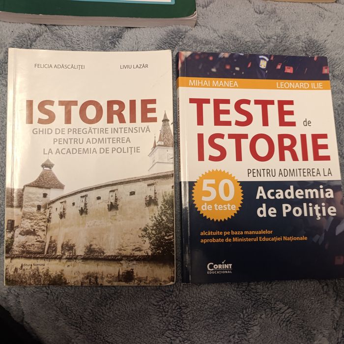 Manuale de Istorie/ Teste grila istorie si romana pentru Academia de Politie