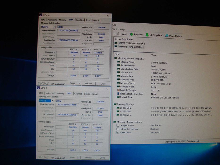 memorie ram ddr2 2gb ddr2 667 mhz maxdata 2x 1gb dual channel