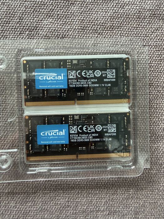 Kit RAM laptop 32GB DDR5 5600MHz Crucial (2x16GB) – Nou, sigilat