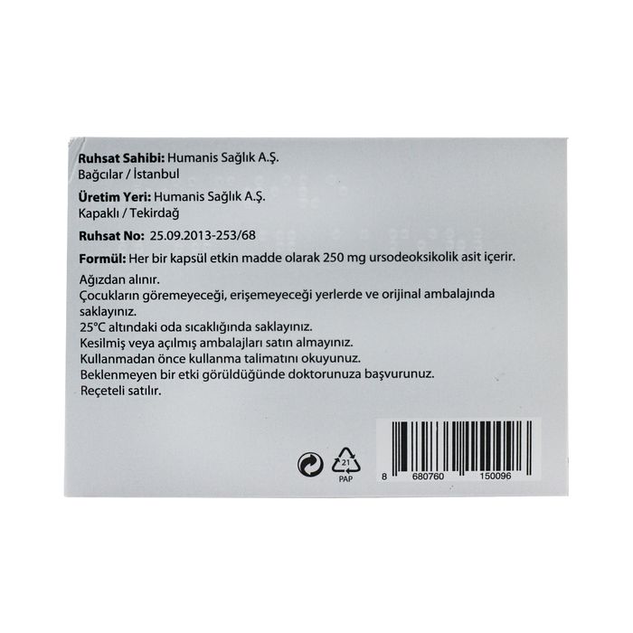 Урсосан Ursactive Humanis 250 мг 100 капсул