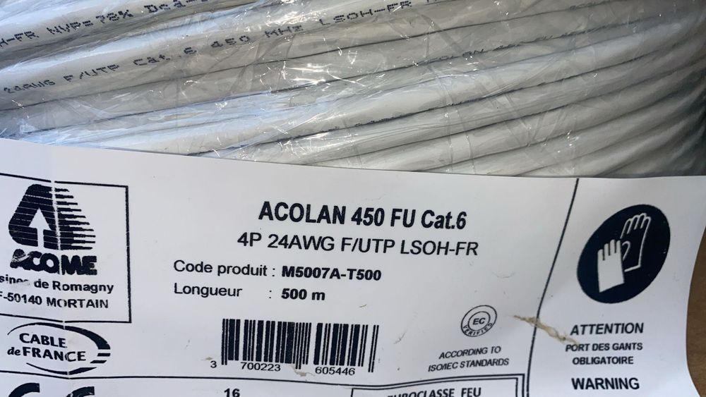 Cablu  RJ45 - CAT 6 F/UTP 4 Peri LSZH