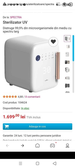 Sterilizator biberoane