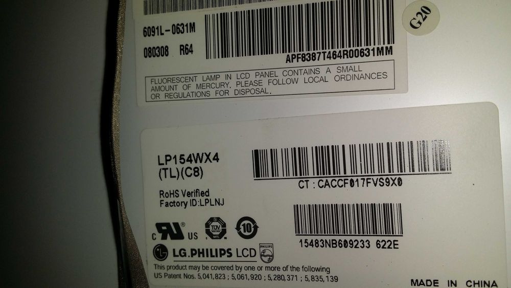 Vand Display laptop LP154WX4 (TL)(C8), LG Philips, 15.4”