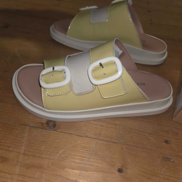 Slapi sandale noi din piele Rizzoli