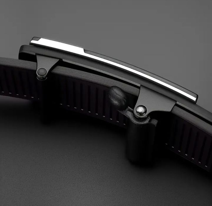 Колан с автоматична катарама модерен черен