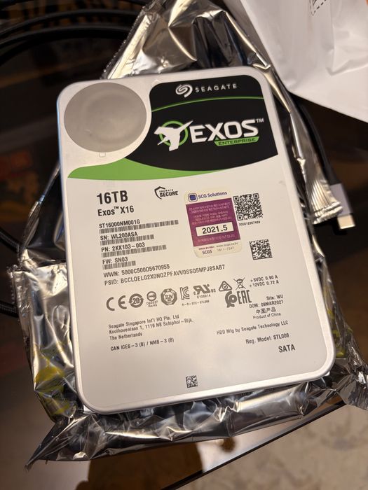 HDD NAS Seagate EXOS X16 16TB 16T