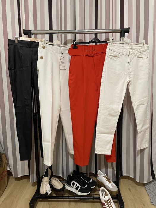 Кожени панталони Зара, Манго