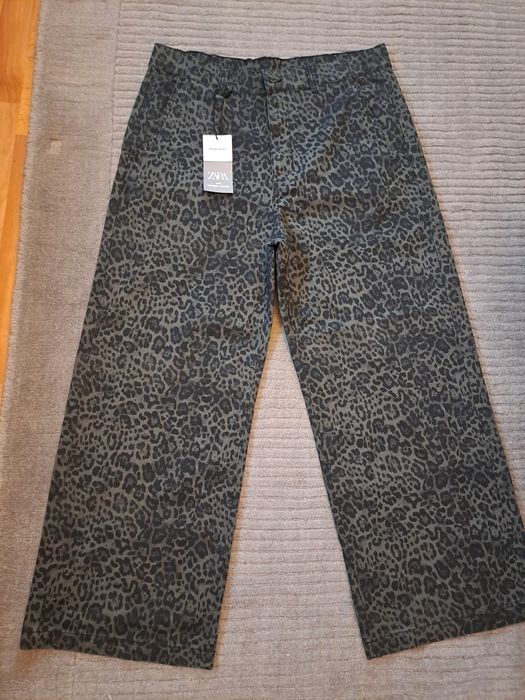 Pantaloni Zara Wide fit,animal print,Editie  Speciala,46