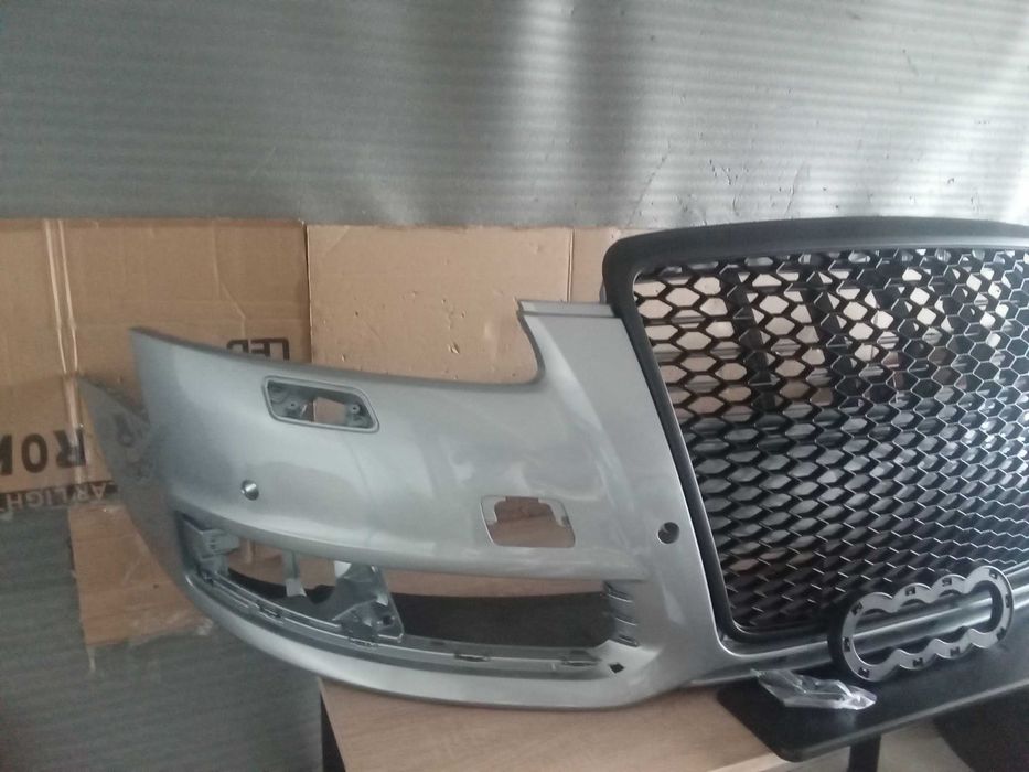 Pachet Bara fata Grila Audi A6 C6 08-10 Facelift Argintiu LY7W LX7W