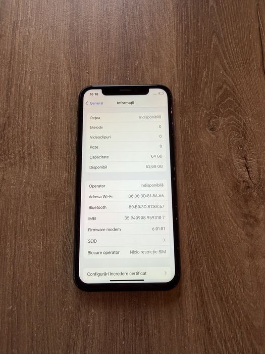 iPhone X 64GB 100%BAT