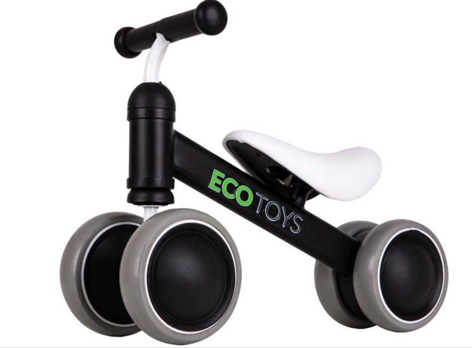 Детско колело за баланс бяло и черно