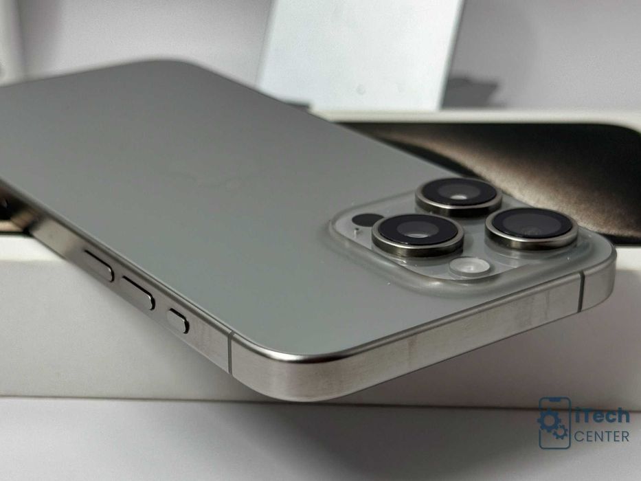 iPhone 15 Pro MAX, 256GB, Natural Titanium, КАТО НОВ, 1г. ГАРАНЦИЯ!