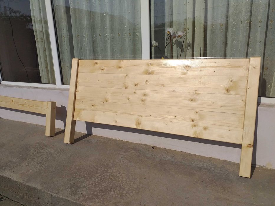 Pat din lemn masiv_dimensiuni diferite