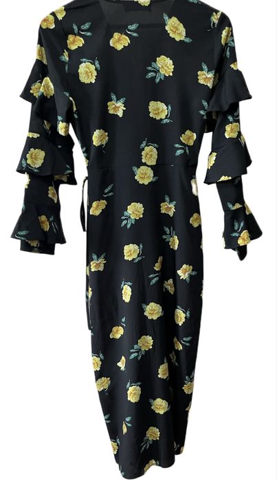 Rochie lungă cu imprimeu floral, fără defecte, mărimea S