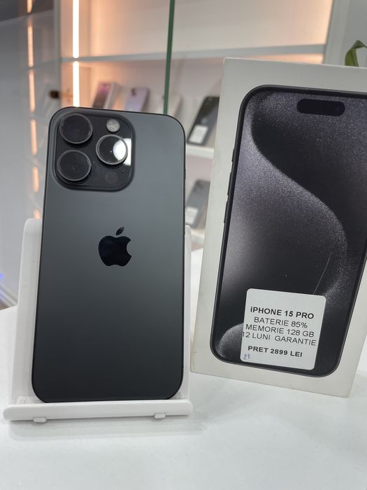 MAGAZIN: vindem iPhone 15 Pro, 128gb, GARANTIE