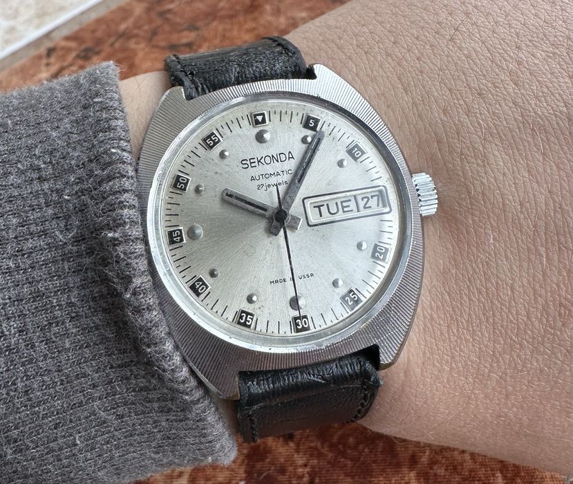 Сьветски механичен автоматичен часовник Секонда,Слава,1980