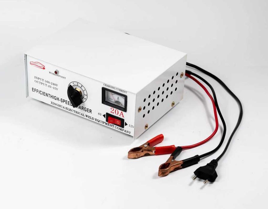 Зарядное устройство для автомобиля 6v/12v.  20А