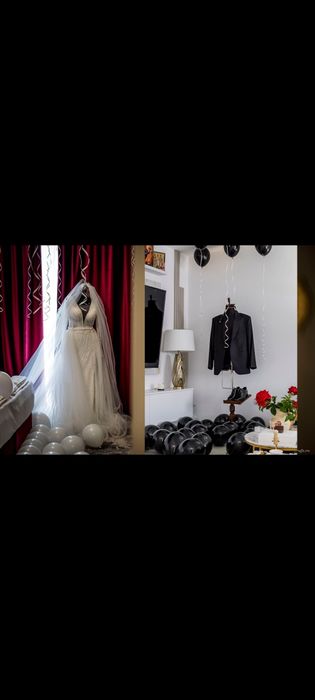 Aranjamente decor nunta Pitesti, manechini, măsuță gatit, decor bride