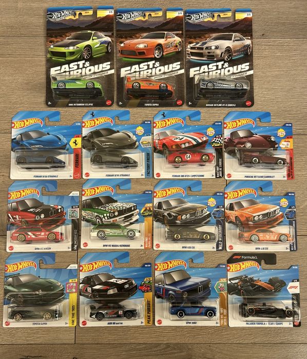 Hot wheels ferrari porsche bmw supra fast & furious hotwheels колички