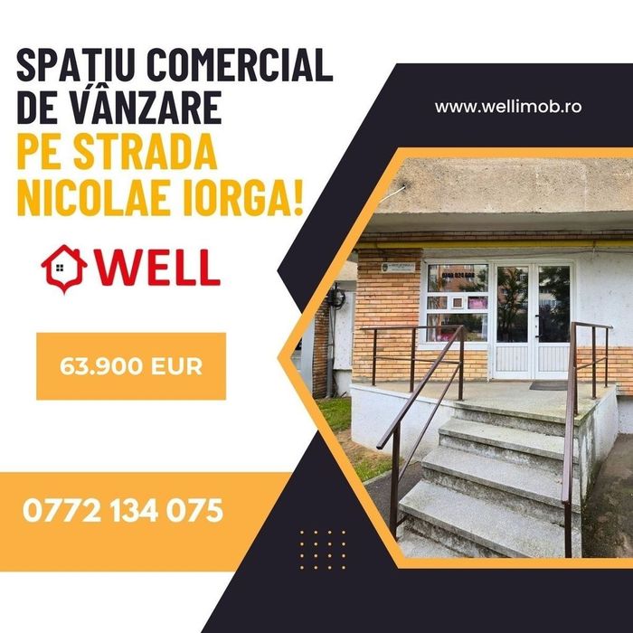 Spațiu de vânzare în Sfântu Gheorghe, pe strada Nicolae Iorga!