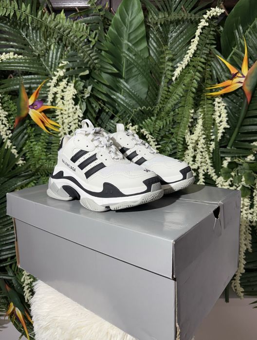 Balenciaga x Adidas Triple S White Black