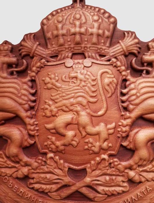 Дърворезба "Герб на България"