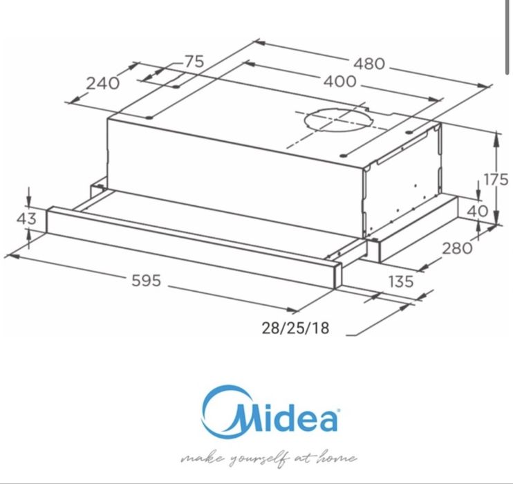 Продам вытяжку Midea новый