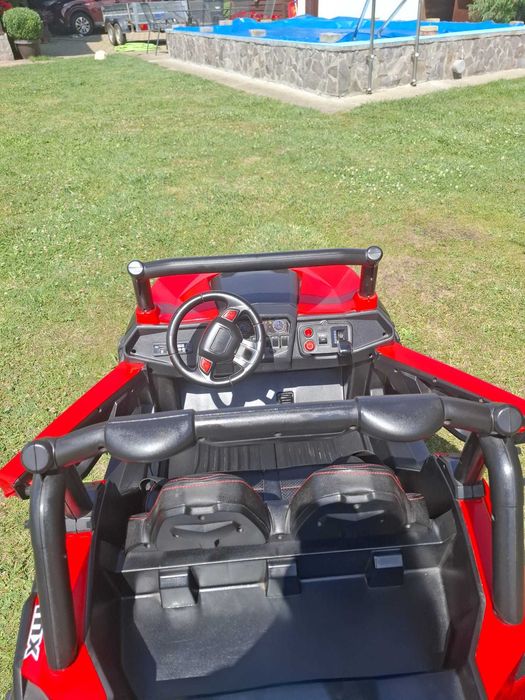 Masinuta electrica pentru copii cu 2 locuri, UTV BUGGY, 4X4, 12V10AH, roti EVA, Rosu