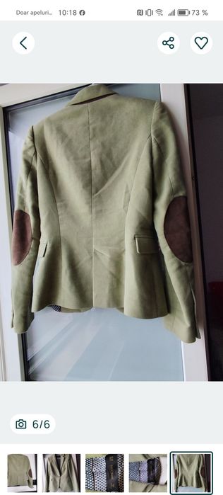 Zara sacou, blazer catifea XS