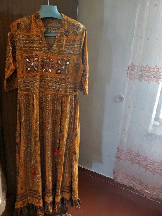 Модное, индийское, х/б платье