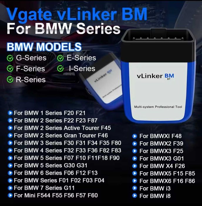 Adaptor pt Codari/Activari BMW-BimmerCode-Vgate vLinker-Diagnoza - W11 ...