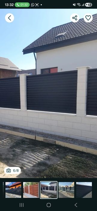 Construim garduri și porți stil jaluzele șipcă metalică tablă cutata