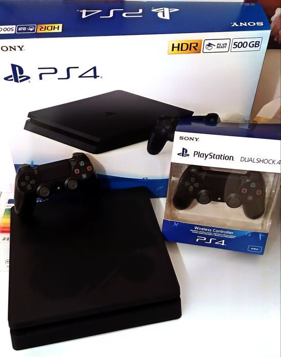 Ps4/Playstation 4 Slim 500GB HDD cu+20 jocuri+2 Controllere Wirelless